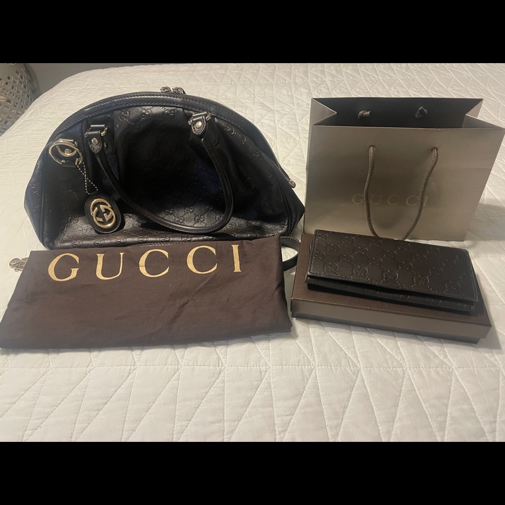Gucci Medium GG Sukey and Firenze wallet